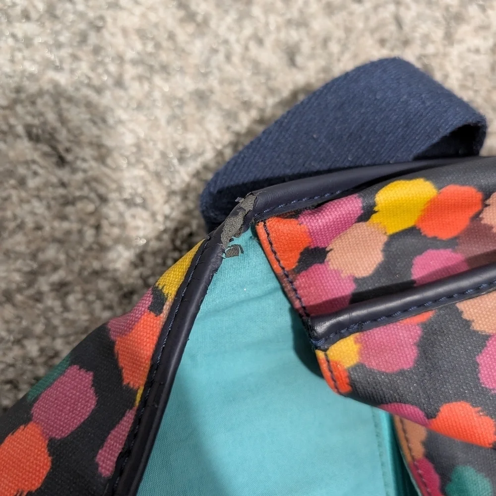 Fossil Colorful Polka Dot Coated Canvas Crossbody Messager Bag